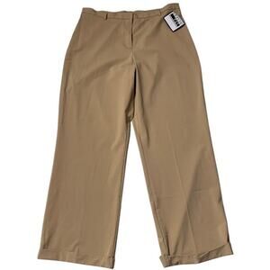 Leslie Fay Women's Size 12 Dress Pants Straight Leg Cuff Zip Fly Belt Loops NEW